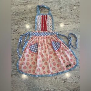 Matilda Jane Girl’s Colorful Apron with Heart Pockets. EUC. OS (child)